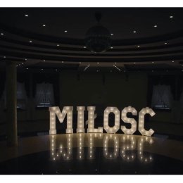 Napis MIŁOŚĆ WedLOVE - Dekoracje świetlne