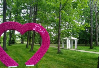 🌷Ścianki kwiatowe🌷/🌺Serce kwiatowe XL🌺/napis I♥️YOU/ efekt NEON