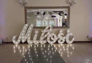 Literówka Weselna Napis LED Miłość