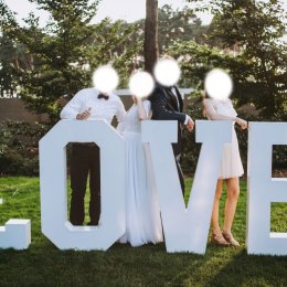 Litery Love na wesele - Dekoracje świetlne
