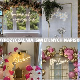 Wynajem napisów świetlnych led. Neony ledony - Dekoracje świetlne