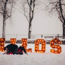 Focus Graf Litery LOVE MIŁOŚĆ MS&MSR; - Dekoracje świetlne