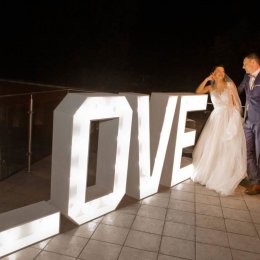 Napis LOVE duży XXL 120 cm wesele - transport - Dekoracje świetlne