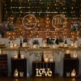 Dekoracje weselne Aga-Decor LOVE MIŁOŚĆ LED dekoracja światłem - Dekoracje świetlne