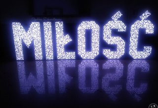 Napis led rgb MIŁOŚĆ polski love świecący wypożyczalnia dekoracji