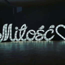 Napis Miłość. Wynajem na wesele, ślub, chrzciny. - Dekoracje świetlne