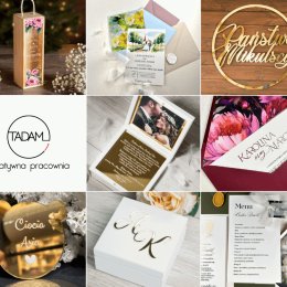 TADAM - Pracownia artystyczna - Zaproszenia ślubne