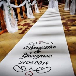 Biały dywan czerwony wynajem na śluby eventy - Dekoracje sali