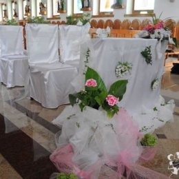 Dekoracje weselne kościoła i sali. - Dekoracje sali