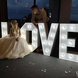 Napis Love Led podświetlany 100cm ! - Dekoracje sali