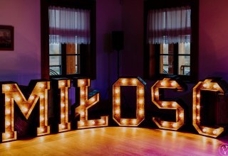 PoLano - DREWNIANE napisy LOVE, MIŁOŚĆ, Ścianka, Makrama, Barek