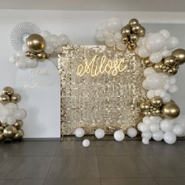 Dekoracje balonowe ścianki balonowe napisy led balony z helem - Dekoracje sali