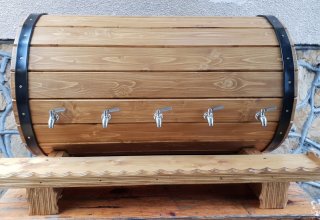 DUŻA BECZKA STÓŁ WIEJSKI