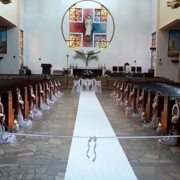 COŚ PIĘKNEGO na Twój ślub dekoracje kościołów/sal/bukiety/auta/ścianki - Dekoracje sali