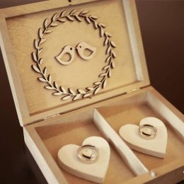 Rustykalne dekoracje / Drewniany napis LOVE / Pudełka na obrączki - Dekoracje sali