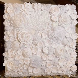 Ścianka kwiatowa - CHANEL *Biała* - Łuki z kwiatów - Ścianka z kwiatów - Dekoracje sali