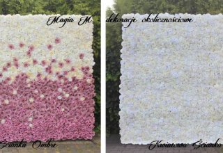 HIT! Kwiatowa Ścianka - Ombre i Light. Tło/Sesja/Wesele/Event/Urodziny