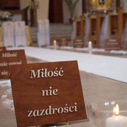 Bajkowa Ceremonia dekoracje ślubne, Kościoła, napis LOVE, MIŁOŚĆ - Dekoracje sali