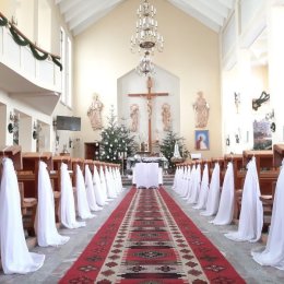 Dekoracja wystrój kościoła na ślub wesele chrzest komunie - Dekoracje sali