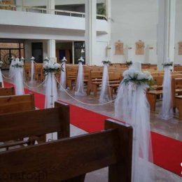 Dekoracje koscioła, sali weselnej, auta do ślubu - Dekoracje sali