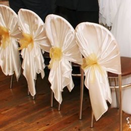 Pokrowce na krzesła dekoracja krzeseł wypożyczę - Dekoracje sali