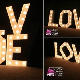 Dekoracje ślubne, napisy 3D, LOVE- Babskie party - Dekoracje sali