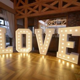 Litery podświetlane LOVE - Dekoracje sali
