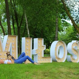 MIŁOŚĆ świecący napis! ZEWNĘTRZNY ~ POZWÓL ZACHWYCIĆ SWOICH GOŚCI - Dekoracje sali