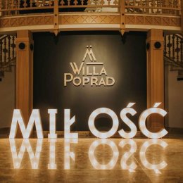 Napis  miłość  podświetlany - Dekoracje sali