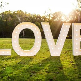 Napis LOVE litery led, wesele, dekoracja gigant - Dekoracje sali