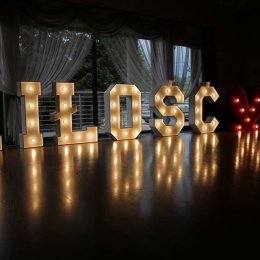 Napis LOVE MIŁOŚĆ + teraz czerwone serce gratis! - Dekoracje sali