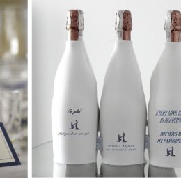 Personalizowane neoprenowe pokrowce na butelki - Dekoracje sali