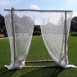 Ścianka wesele / ślub, rama brzozowa, rustykalna - Dekoracje sali