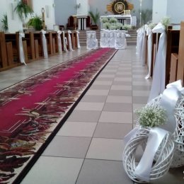 Wiązanki ślubne, dekoracje kościołów, samochodów - Dekoracje sali