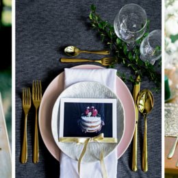 Złote sztućce - wypożyczalnia - Dekoracje sali