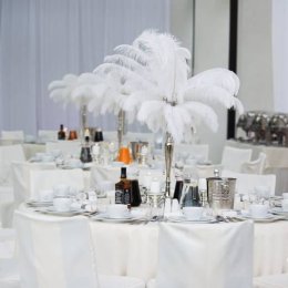 Ekskluzywne dekoracje strusimi piórami W stylu Glamour / Great Gatsby - Dekoracje sali