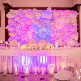 Ścianka Pikowana / ścianka z Kwiatów Chanel / Napis Love - Dekoracje sali