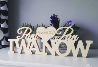Cuda z Drewna - Napisy, inicjały, toppery, podziękowania, dekoracje