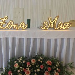 Napisy świetlne Mąż Żona - Dekoracje sali