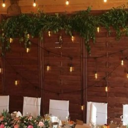 Drewniana ścianka weselna | TŁO ZA MŁODYMI | Styl rustykalny/boho - Dekoracje sali