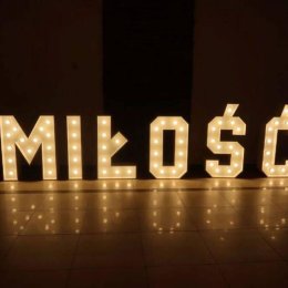 Napis :  Miłość (Wynajem na wesele) - Dekoracje sali