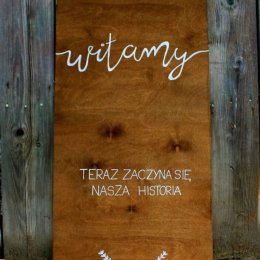 Drewniane dekoracje, Wynajem bramy ślubnej. - Dekoracje sali