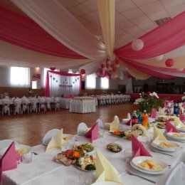 GOLDEN nowoczesne dekoracje weselne ślubne - Dekoracje sali