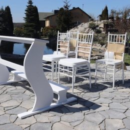 Dekoracje ślubne / kościoła na ślub. Klęcznik, Krzesła, Biały Dywan ! - Dekoracje sali