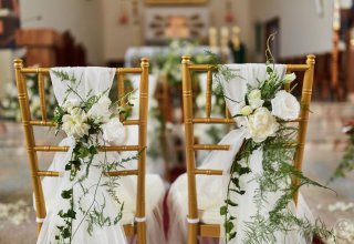 Dekoracja sali weselnej, kościoła, osobista · Peonia Handmade