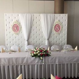 Prawdziwy HIT na WESELU ! Pikowana ścianka za Parą Młodą - Dekoracje sali