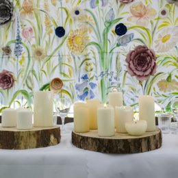 Dekoracja sali weselnej wypożyczalnia dekoracji ścianki florystyka ślu - Dekoracje sali