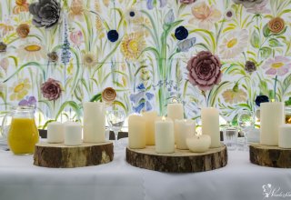 Dekoracja sali weselnej wypożyczalnia dekoracji ścianki florystyka ślu