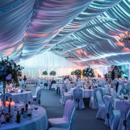 Ekskluzywny namiot weselny w plenerze Pałacu Bagatela - Sale weselne