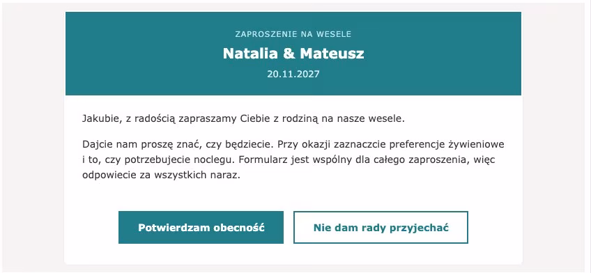 RSVP mailowe